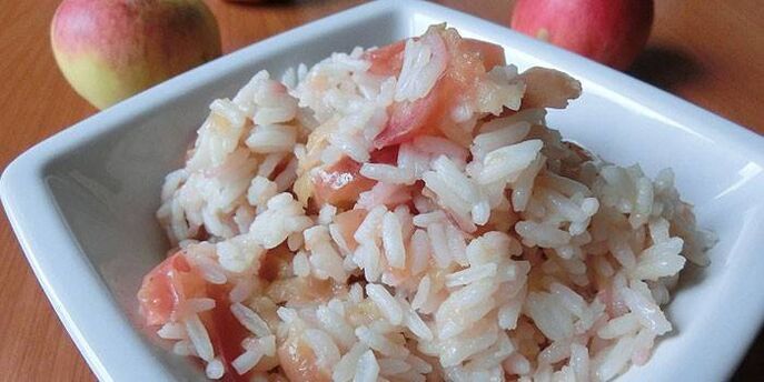 riža s jabukom za dijetu
